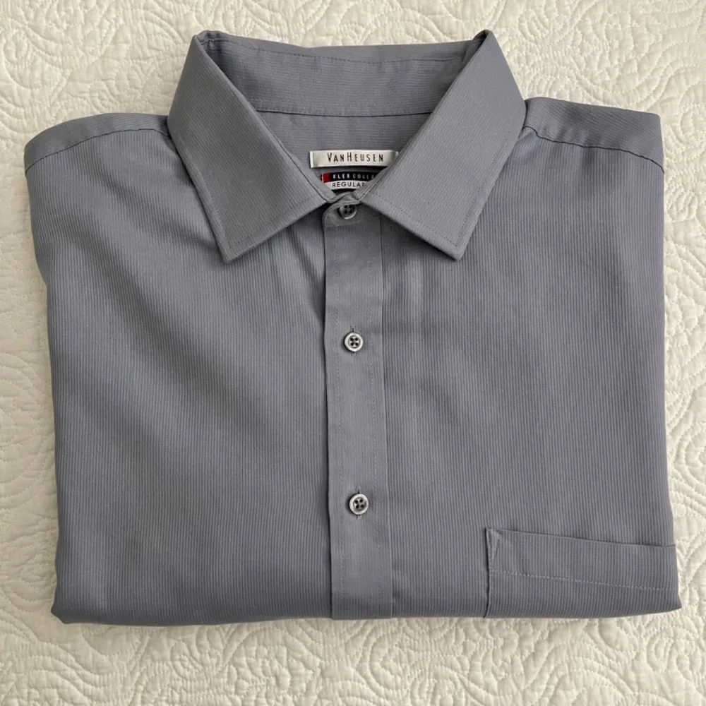 Van Heusen Men's Regular Fit Dress Shirt Wrinkle Free 17-34/35 - Picture 7 of 10